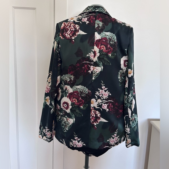 Floral Silky Blazer US M - Picture 3 of 7
